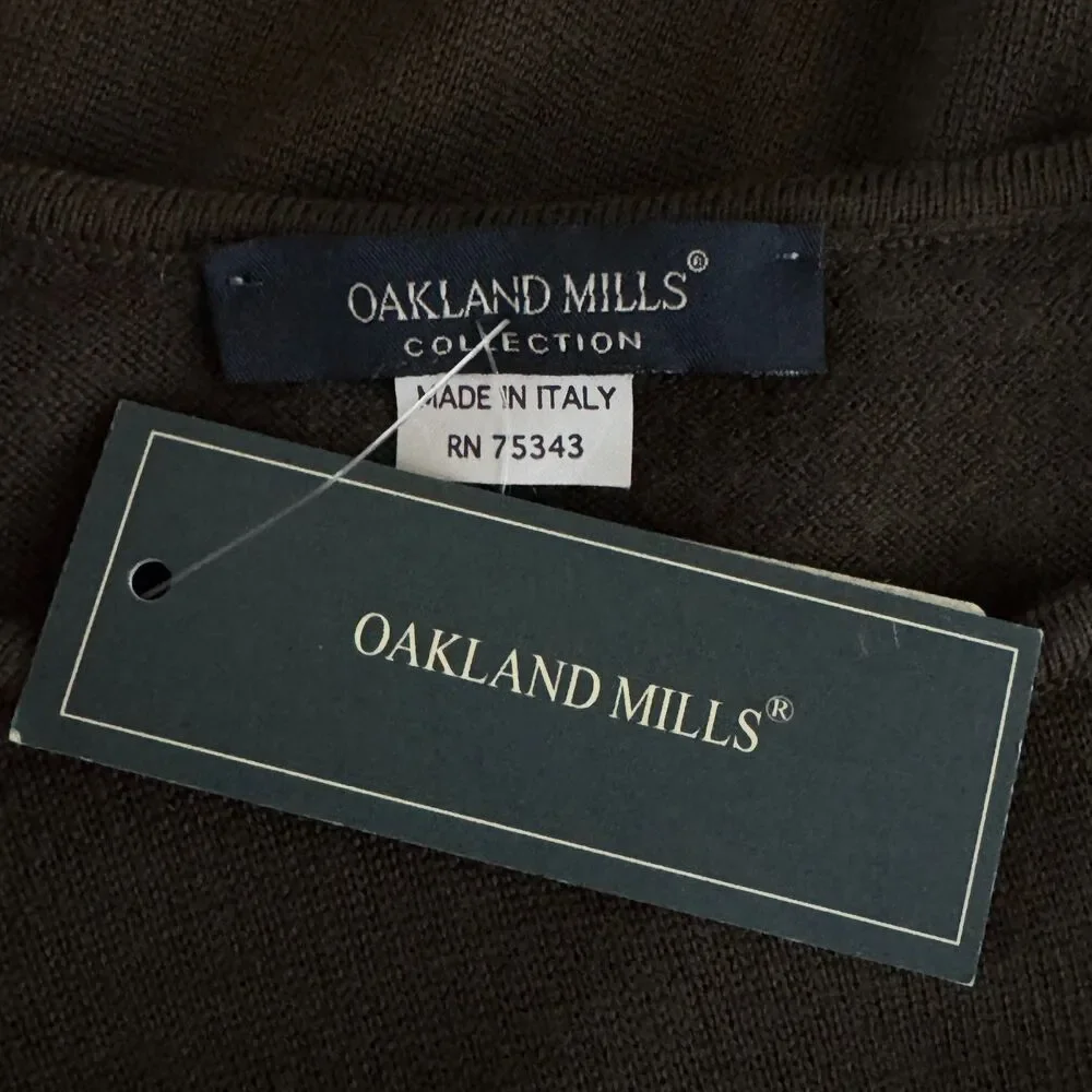 New Oakland Mills Italy Wool Blend Crewneck Sweater Men's Size Medium